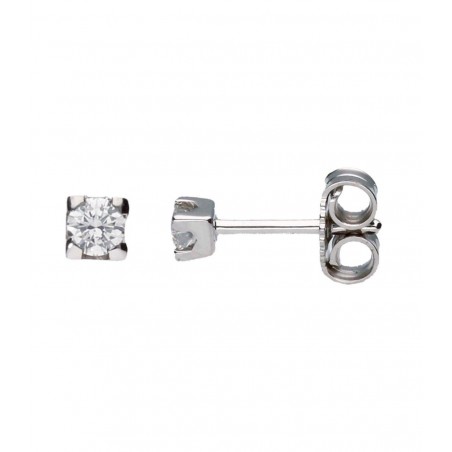 Pendientes Oro Blanco 18Kt c/Diamantes 0,40 ct