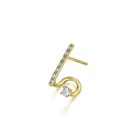 Earcuff Oro Amarillo 18K c/Diamante 0.063ct