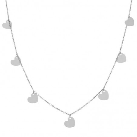 Gargantilla Plata Charms Corazones