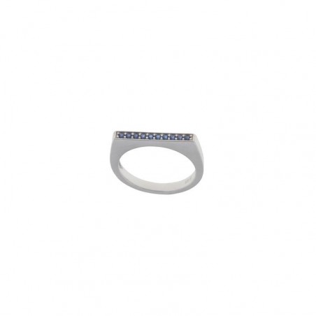 Sortija plata Rectangular Satinado