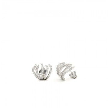 Pendientes originales diseño de 5 garras con circonitas