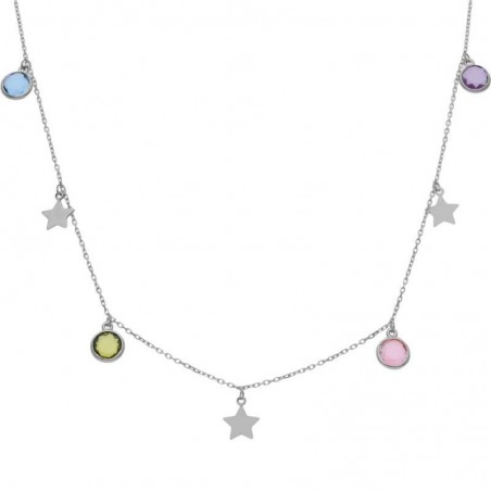 Gargantilla Plata Estrellas y Piedras