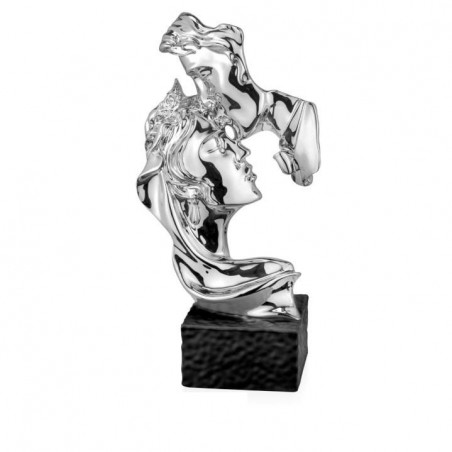 Figura Beso Esposos Base Negra