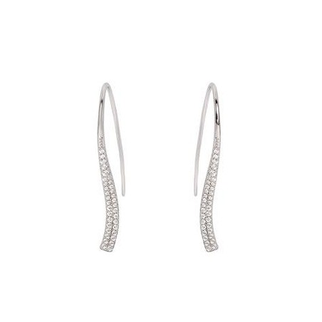 Pendientes originales de plata diseño moderno onda