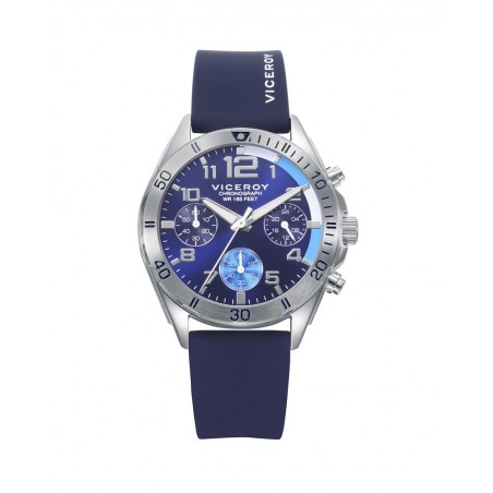 Reloj Niño Viceroy caja de acero y correa de silicona azul