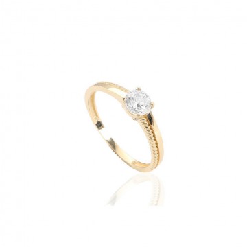 Sortija de oro amarillo de 18 k