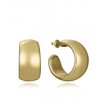 Pendientes Acero Dorado Aro Volumen