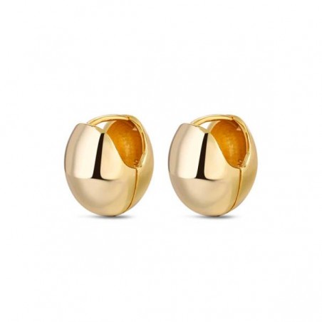 Pendiente de plata chapado aro oval 