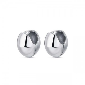 Pendiente de plata aro oval