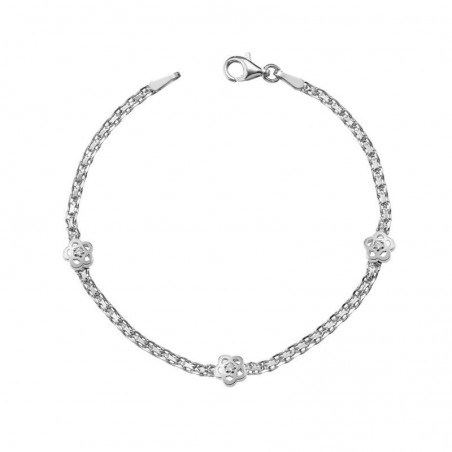 Pulsera de Oro Blanco con Diamantes