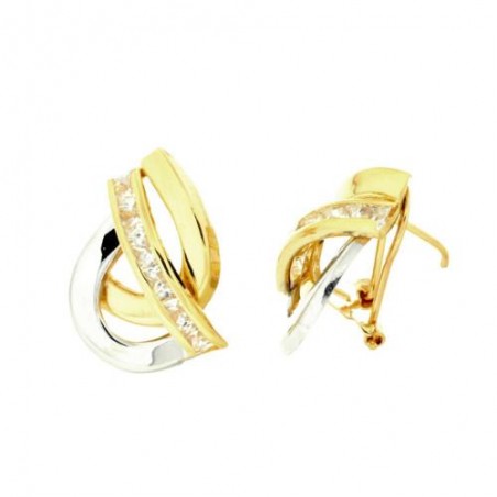 Pendientes Oro 18K Bircolor Omega
