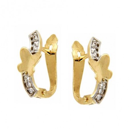 Pendientes Oro 18K Mariposa