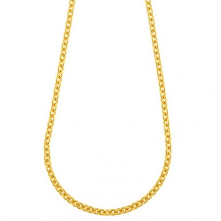 Collar plata chapado dorado cadena rolo