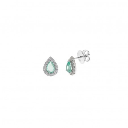 Pendientes de Plata Salvatore Verde Menta 