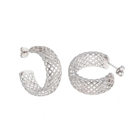 Pendientes de Plata Salvatore Rombos Mate 