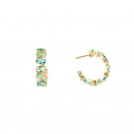 Pendientes de Plata Luxenter con Cuarzo Hidrotermal Verde Paraiba - Thimfa