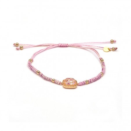 Pulsera de Plata Luxenter con Circonita Rosa acabado en oro rosa de 18K - Kerma