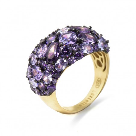 Anillo de Plata Luxenter con Circonita Amatista - Overda