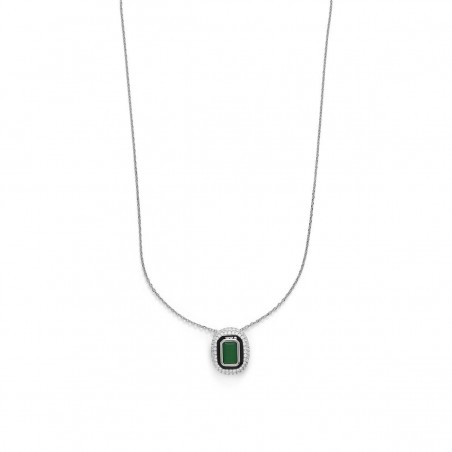 Collar de Plata Luxenter con Cuarzo Hidrotermal Verde - Ruk