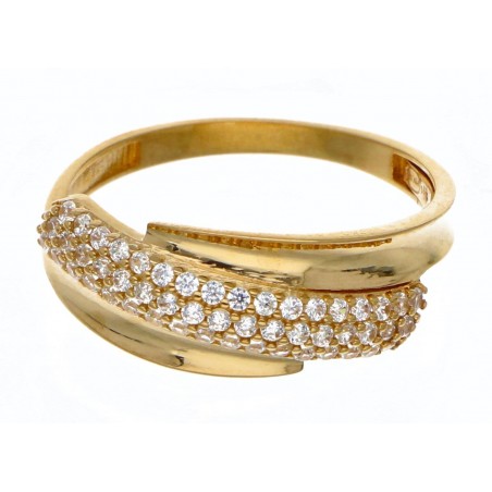 Anillo Oro Amarillo 18K c/ Circonitas