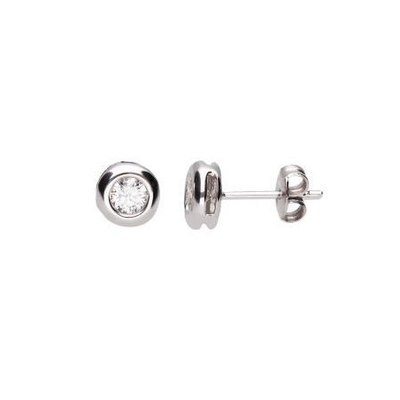 Pendientes Oro Blanco 18K C/Diamantes