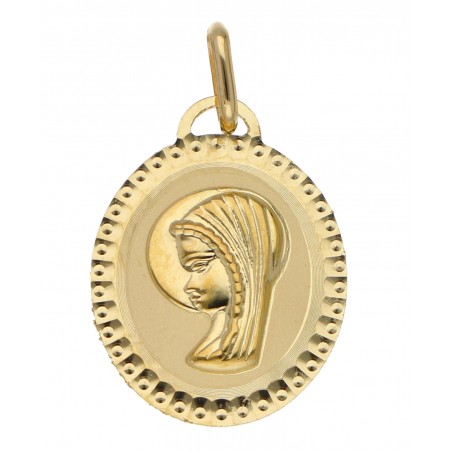 Medalla Virgen Niña Oro 18K