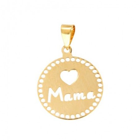 Colgante Mamá con Corazón Oro Amarillo 18 kt