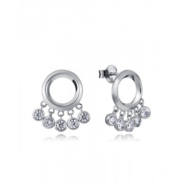 Pendientes de Plata Viceroy con circonitas colgantes