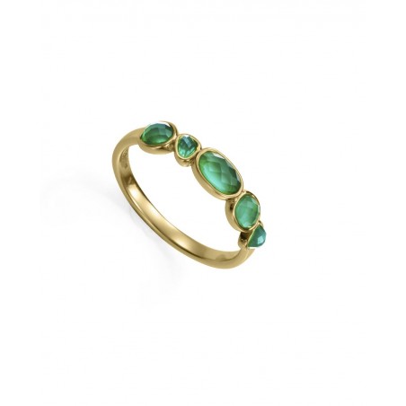 Anillo de Plata Viceroy con Ágata Verde Natural