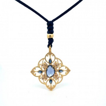 Colgante Calado Plata Chapada Top Silver