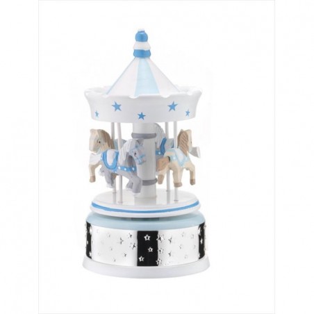 Carrousel Estrellas Caballos Madera 20cm