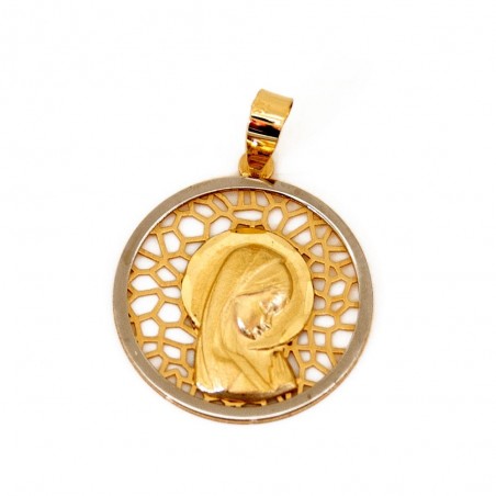 Medalla Oro Amarillo 18K Virgen Niña