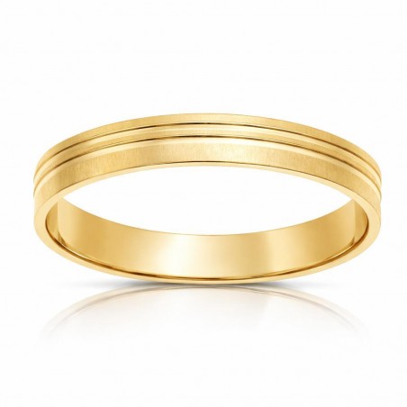 Alianza Oro 18K Mate-Brillo - 3,50mm