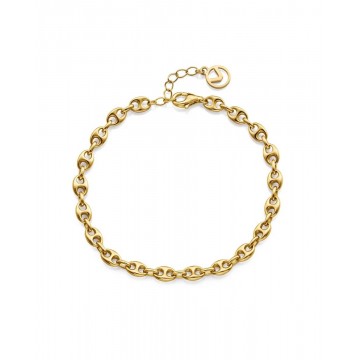 Pulsera de plata con baño de oro calabrotes