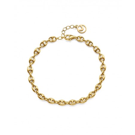 Pulsera de plata con baño de oro calabrotes