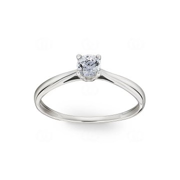 Anillo Oro Blanco 18K Con...