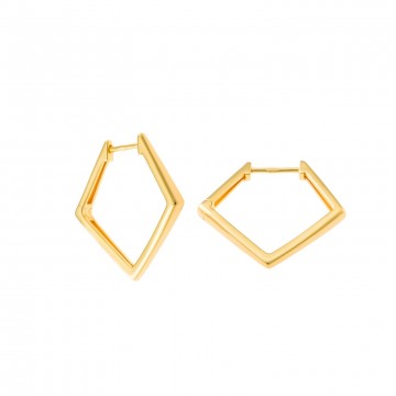Pendientes de Plata Chapada Salvatore Rombo liso