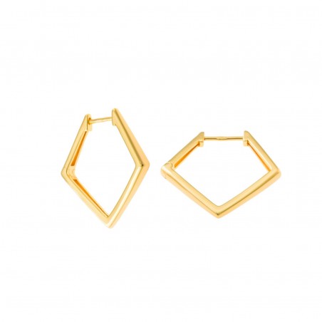 Pendientes de Plata Chapada Salvatore Rombo liso