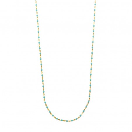 Collar de plata Salvatore bolitas verde menta
