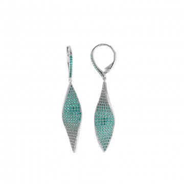 Pendientes de Plata Salvatore Aro Onda Verde
