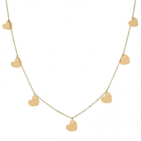 Gaargantilla Oro 18kts Charms Corazones