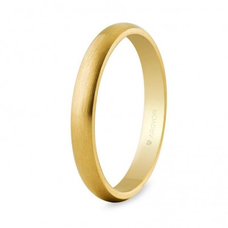 Alianza de boda oro 18k amarillo 3mm satinada