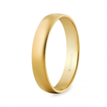 Alianza boda oro confort efecto arena 4mm