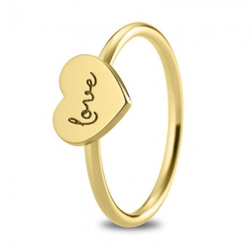 Anillo de oro amarillo 18k Corazón "love"