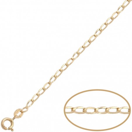 Cadena Bilbao Hueca Oro18K - 3mm