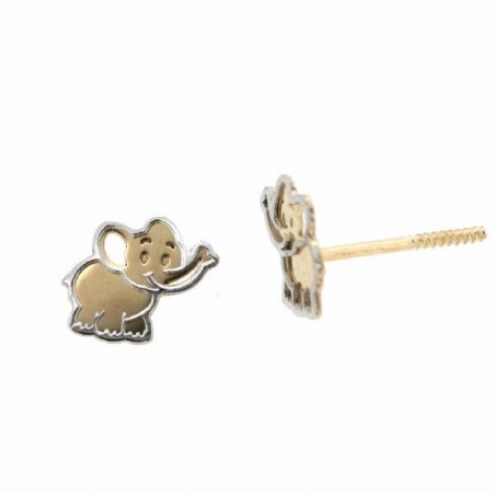 Pendientes Oro Bebé Elefante