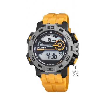 Reloj Calypso Digital Esfera Negro/Amarillo K5809/1