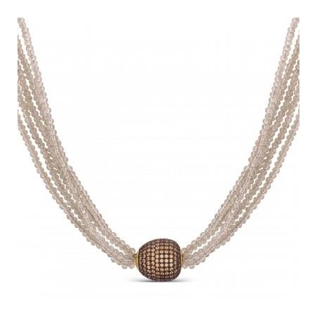 Collar Shicai Plata rosa y Gris CH