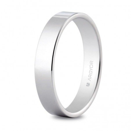 Alianza de plata 4mm pulida confort