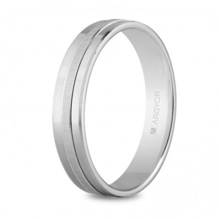Alianza de plata 4mm confort plana